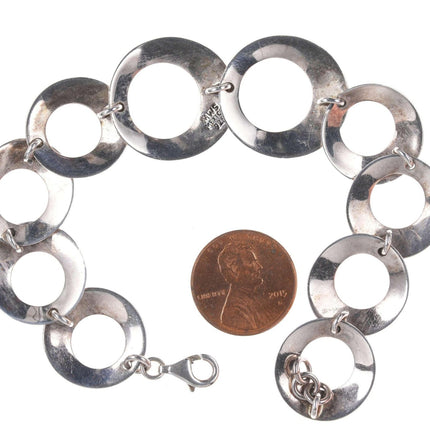 Retro Modernist sterling silver bracelet - Estate Fresh Austin