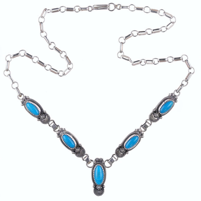 Roie Jaque Navajo, Acoma, and Apache Sterling and turquoise necklace - Estate Fresh Austin
