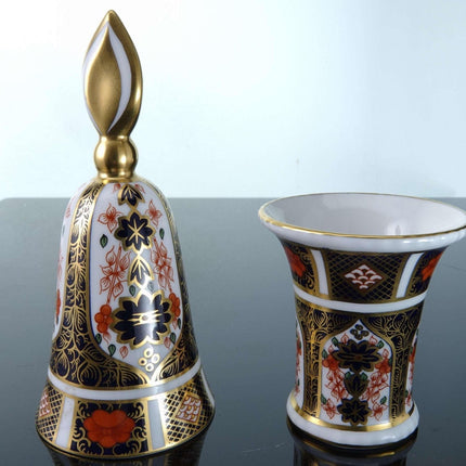 Royal Crown Derby 1128 Old Imari Candle snuffer and miniature vase - Estate Fresh Austin