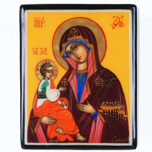 Russian Fedoskino Lacquer Box with Mary - Estate Fresh Austin