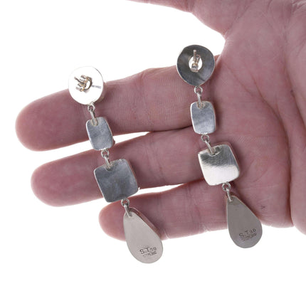 Sheila Tso Navajo Sterling and spiny oyster earrings - Estate Fresh Austin