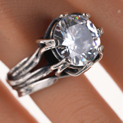 Size 7.5 de'Carol Designs Sterling crystal ring - Estate Fresh Austin