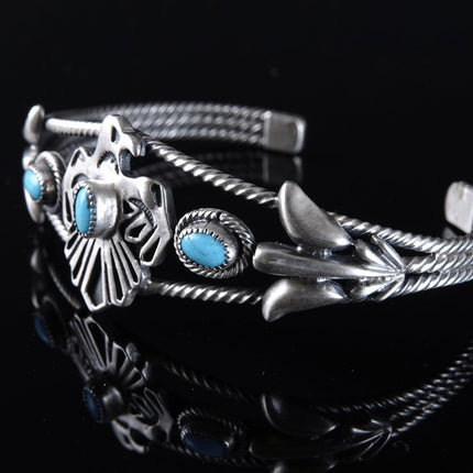 Southwest sterling and turquoise cuff bracelet - Estate Fresh Austin