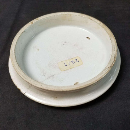 Staffordshire prattware Pot Lid Garibaldi 19th century 4 3/8" - Estate Fresh Austin