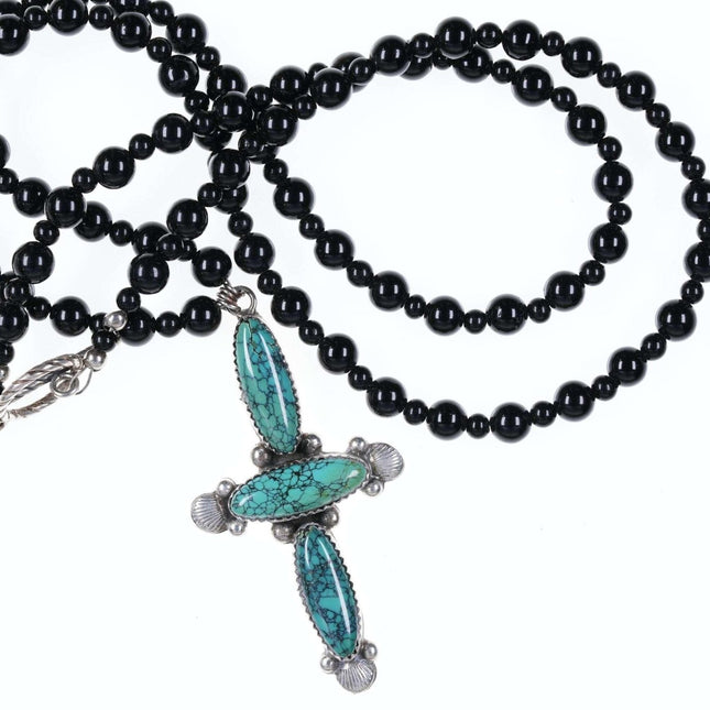 Sterling Rosary Cross necklace - Estate Fresh Austin