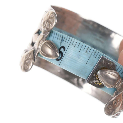 Sterling silver tribal cuff bracelet - Estate Fresh Austin