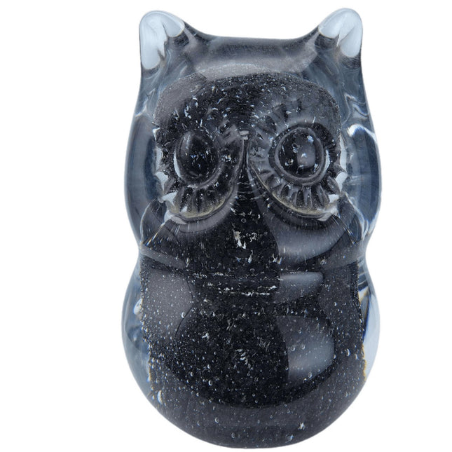 Swedish Art Glass Owl Paperweight - Estate Fresh Austin