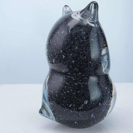 Swedish Art Glass Owl Paperweight - Estate Fresh Austin
