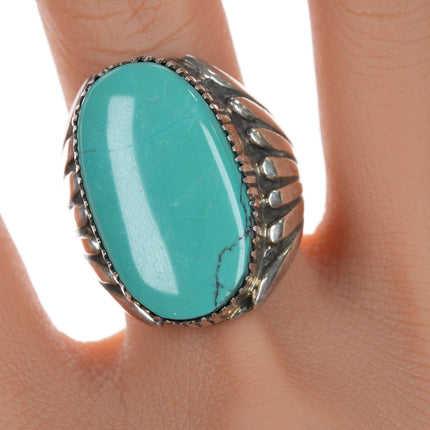 sz10 Navajo sterling and turquoise ring - Estate Fresh Austin