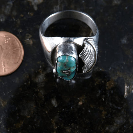 sz11 Old Pawn Navajo sterling/turquoise ring - Estate Fresh Austin