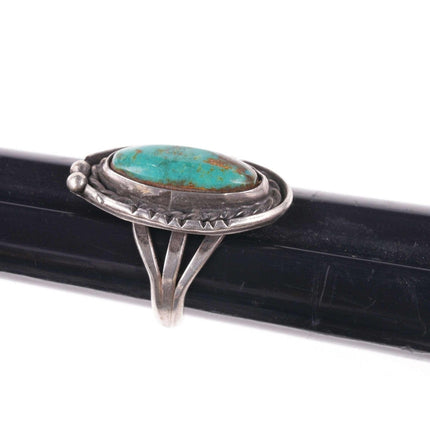 sz5.25 Vintage Native American silver and turquoise ring - Estate Fresh Austin