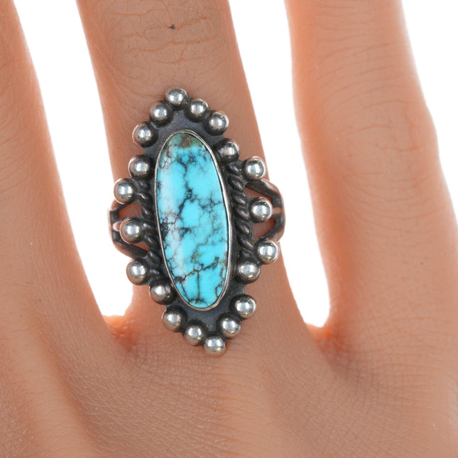 sz5.5 Navajo Curio sterling and turquoise ring - Estate Fresh Austin