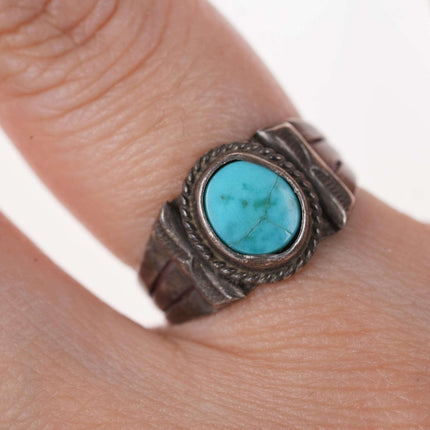 sz6 Vintage Native American sterling/turquoise ring - Estate Fresh Austin