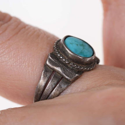 sz6 Vintage Native American sterling/turquoise ring - Estate Fresh Austin