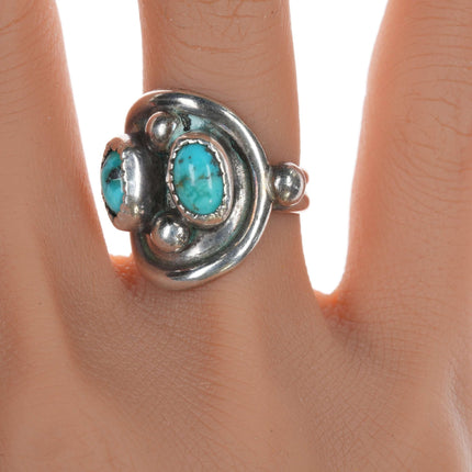 sz6 Vintage Navajo sterling and turquoise ring - Estate Fresh Austin