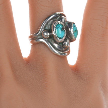 sz6 Vintage Navajo sterling and turquoise ring - Estate Fresh Austin