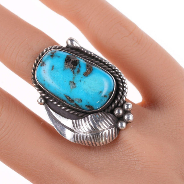 sz6.25 Vintage Navajo sterling and turquoise ring - Estate Fresh Austin