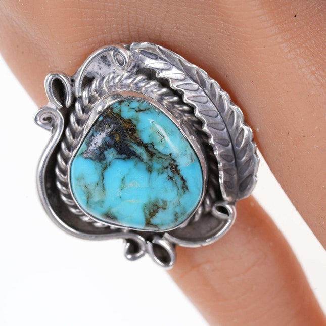 sz6.5 Vintage Navajo Sterling and turquoise ring - Estate Fresh Austin