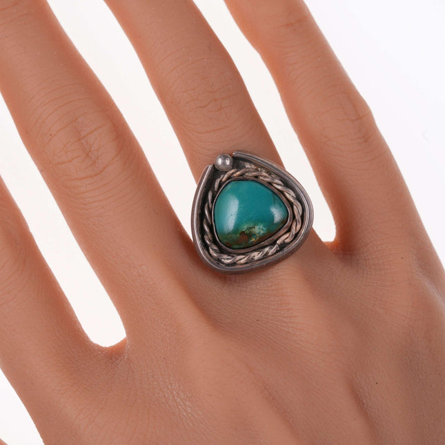 Sz6.75 Navajo Sterling and turquoise ring - Estate Fresh Austin