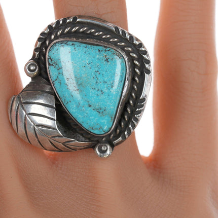 sz6.75 vintage Navajo sterling and turquoise ring - Estate Fresh Austin