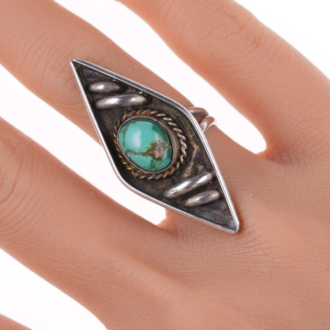 sz6.75 Vintage Navajo sterling and turquoise ring - Estate Fresh Austin