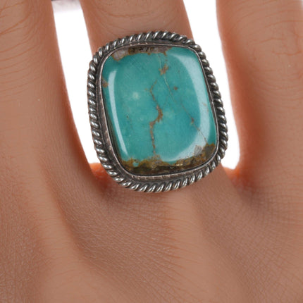 sz7 Vintage Navajo silver and turquoise ring sd - Estate Fresh Austin