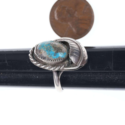 sz7 Vintage Navajo Silver and turquoise ring - Estate Fresh Austin