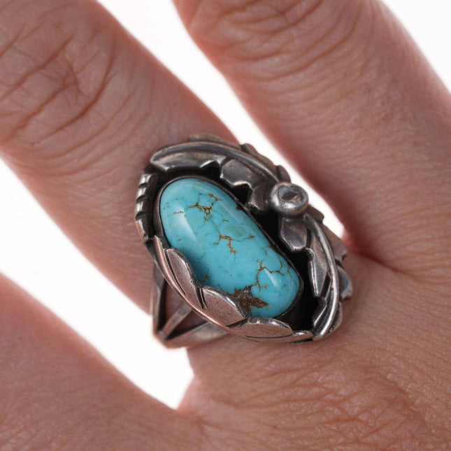 sz7.25 Vintage Native American Sterling/turquoise ring - Estate Fresh Austin