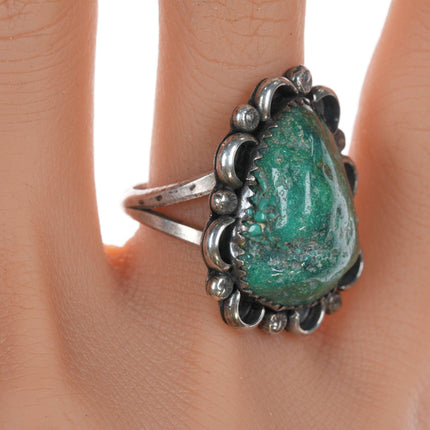 sz8 Vintage Navajo silver and turquoise ring - Estate Fresh Austin