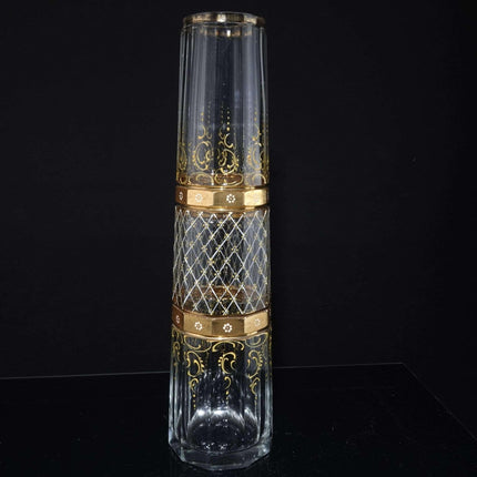 Tall Antique Moser Bohemian Glass Vase - Estate Fresh Austin