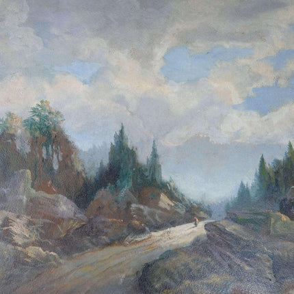 Thomas L. Lewis (1907-1978) Taos New Mexico Landscape Oil on Panel - Estate Fresh Austin