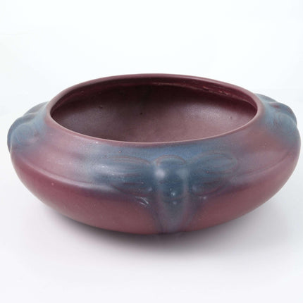 Van Briggle Pottery Dragonfly Bowl in Mulberry and Blue 8.5" - Estate Fresh Austin