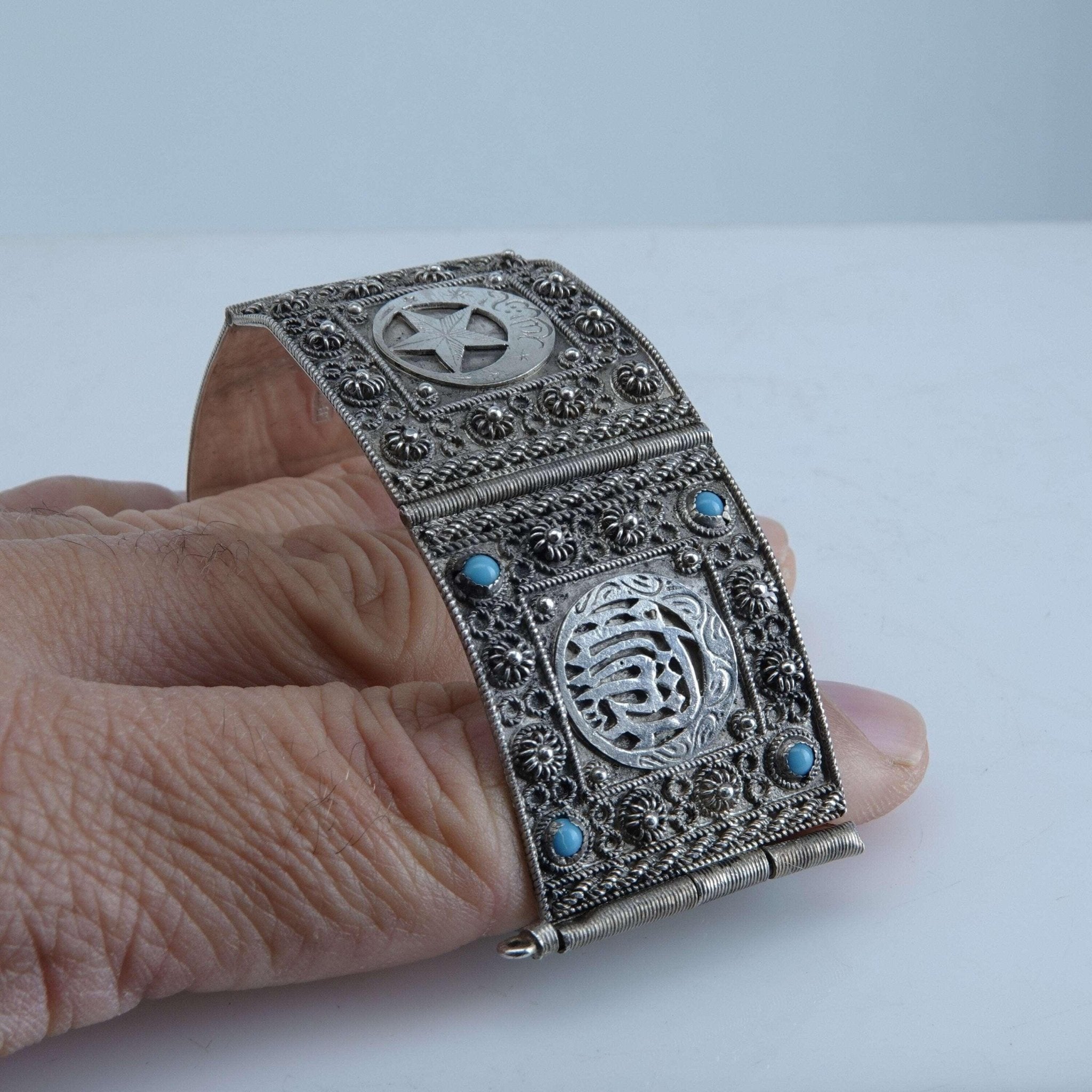 RAFA 950 Silver Aztec Mayan Design Link Bracelet 7 1/2 - Etsy