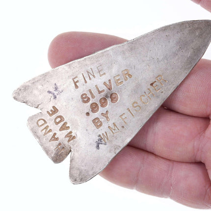 Vintage .999 Silver Paperweight handmade arrowhead form - Estate Fresh Austin