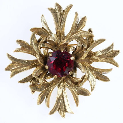 Vintage Gold tone Benedikt New York Costume Jewelry Rhinestone brooch - Estate Fresh Austin