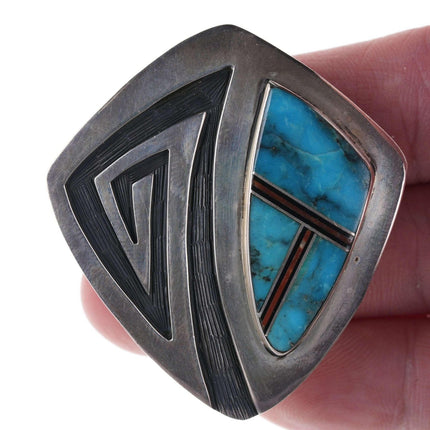 Vintage Hopi Overlay/Channel Inlay Bolo by T Thomas - Estate Fresh Austin