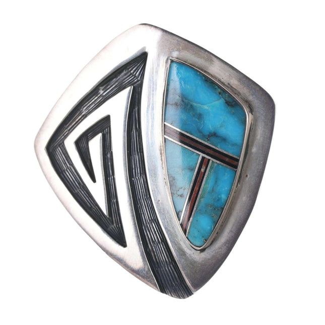 Vintage Hopi Overlay/Channel Inlay Bolo by T Thomas - Estate Fresh Austin
