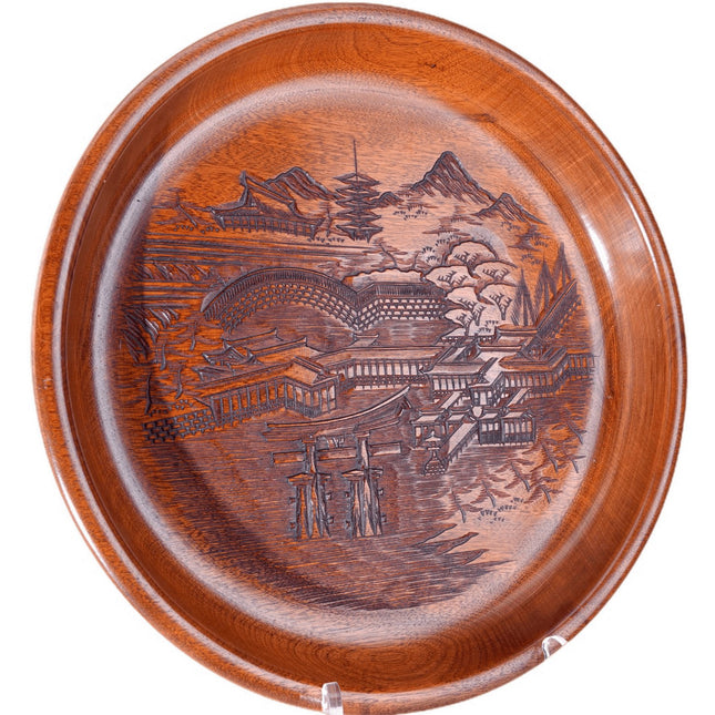 Vintage Japanese Carved wood Bowl from the island of Miyajima - Estate Fresh Austin