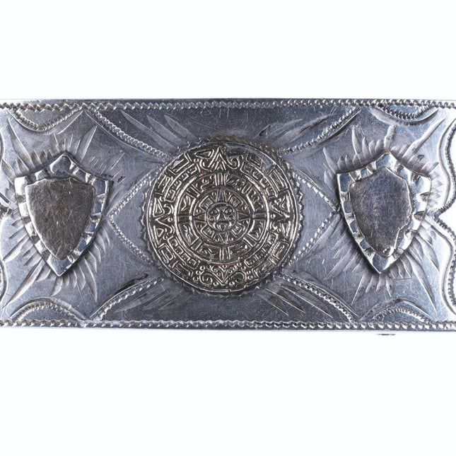 Vintage Mexican Sterling 1" belt buckle - Estate Fresh Austin