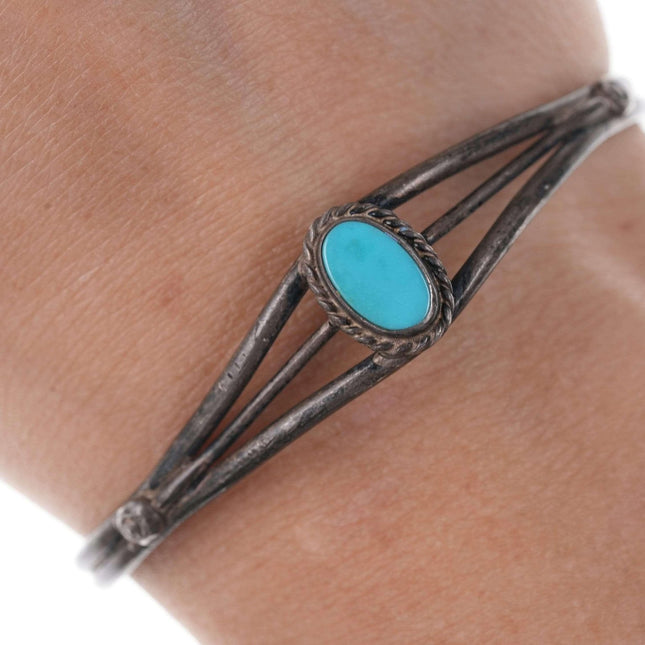 Vintage Native american sterling/turquoise cuff bracelet - Estate Fresh Austin