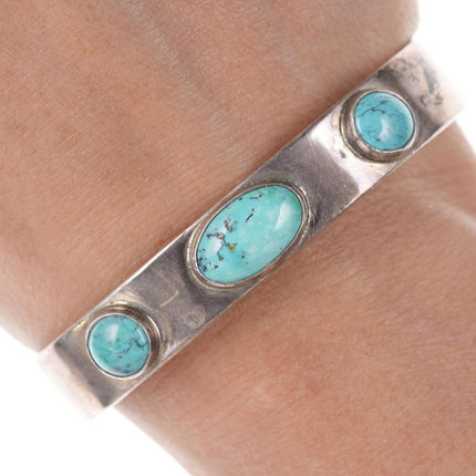 Vintage Native American sterling/turquoise cuff bracelet - Estate Fresh Austin