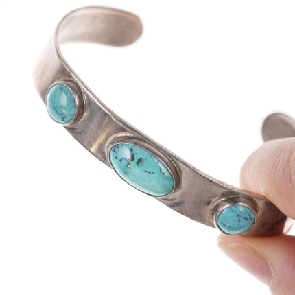 Vintage Native American sterling/turquoise cuff bracelet - Estate Fresh Austin