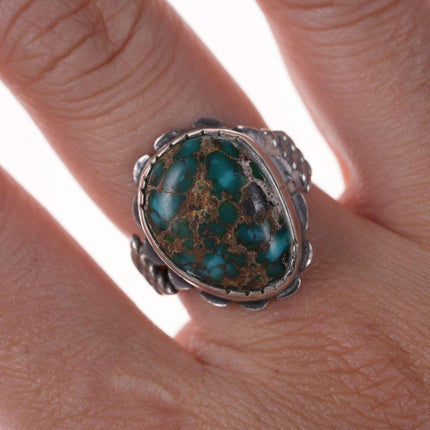 Vintage Native American Sterling/turquoise ring r - Estate Fresh Austin