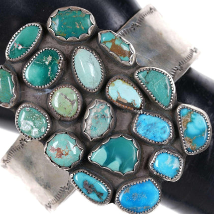 Vintage Native American Turquoise/sterling cuff bracelet - Estate Fresh Austin