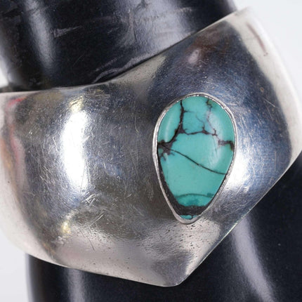 Vintage Navajo Fred Guerro Sterling/turquoise cuff bracelet - Estate Fresh Austin