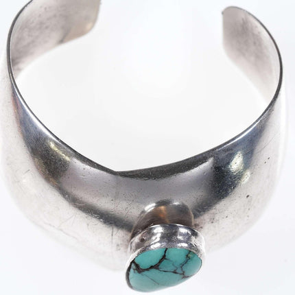 Vintage Navajo Fred Guerro Sterling/turquoise cuff bracelet - Estate Fresh Austin