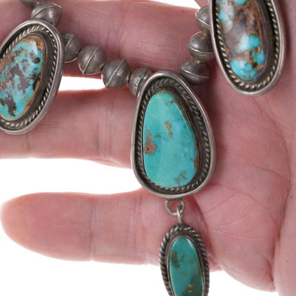 Vintage Navajo Silver turquoise choker necklace - Estate Fresh Austin