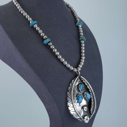 Vintage Navajo Sterling and Ithaca Peak Turquoise Necklace/pendant - Estate Fresh Austin
