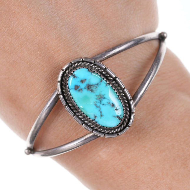 Vintage Navajo sterling and turquoise cuff - Estate Fresh Austin