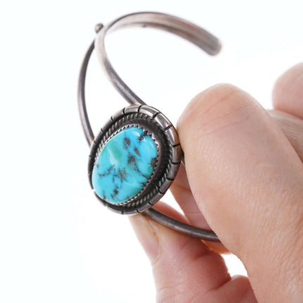 Vintage Navajo sterling and turquoise cuff - Estate Fresh Austin